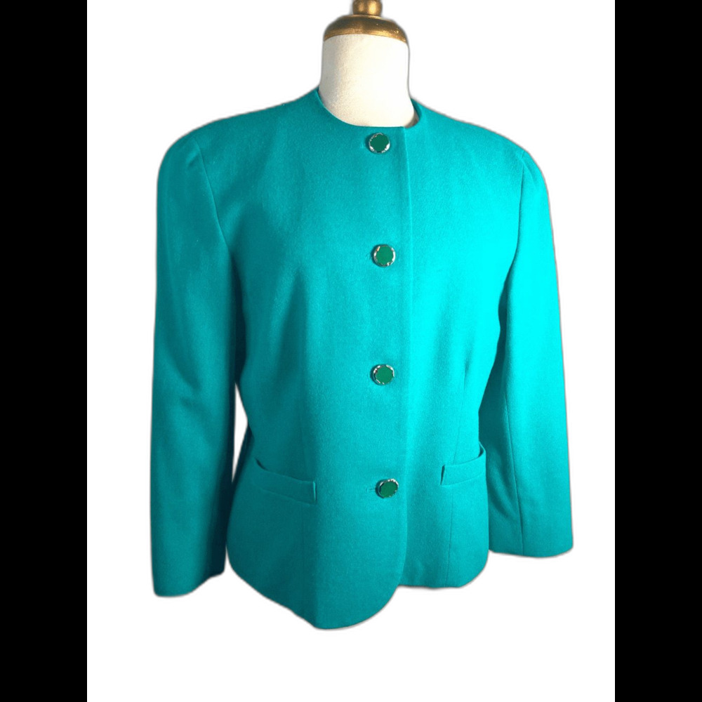 Pendleton Blazer Size 14 Vintage 80's Mob Wife Old Money Virgin Wool Blazer